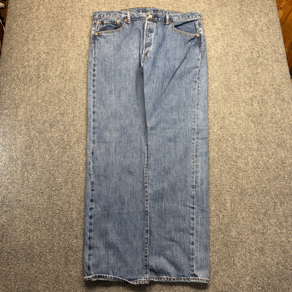 Levis 501 Original Fit Jeans Mens 38x34 Medium Wash Straight Leg Denim 501-0193